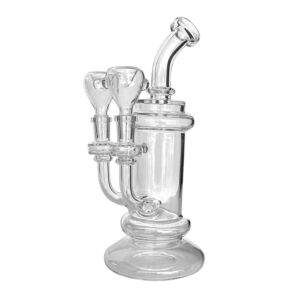 10 Inch Inline PERCRECYCLER with Dual Stem Glass Recycler AT-50