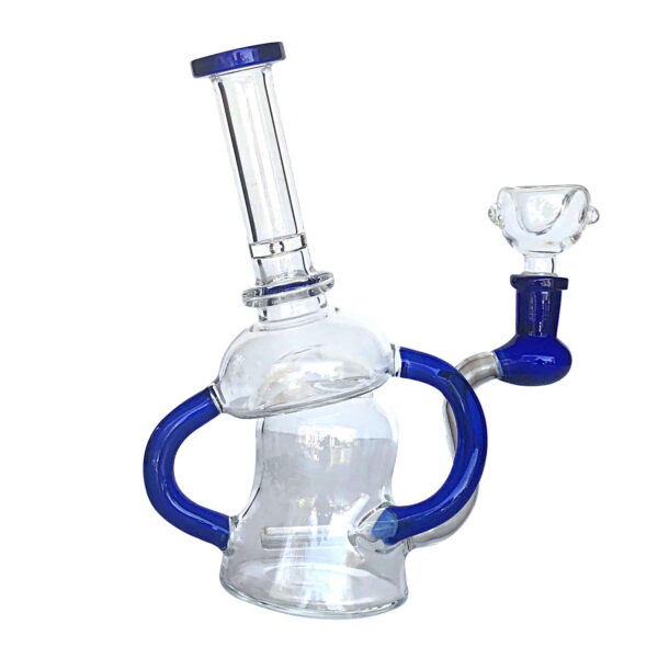 8 inch Tilt Recycler AT-67 Blue Glass Recycler