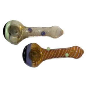 SILVER FUMED PREMIUM PIPES IN SLIME COLOURS BUP-005