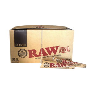 RAW CLASSIC 1.25 6 CONES PER PACK ,DISPLAY BOX OF 32 PACKS