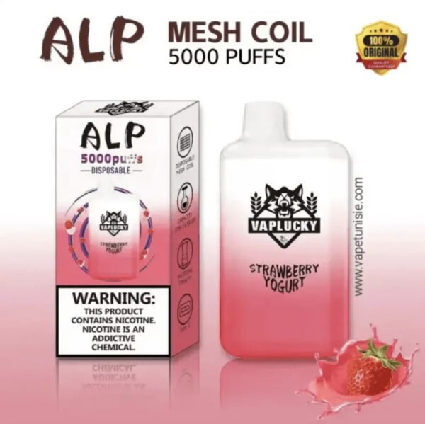 ALP Mesh Coil 5000 Puffs - Disposable - Strawberry Yogurt