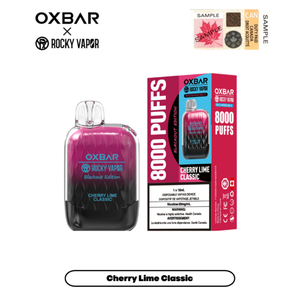 Oxbar - Rocky Vapor - G8000- 8000 Puffs - 5 Pc Pack - Cherry Lime Classic