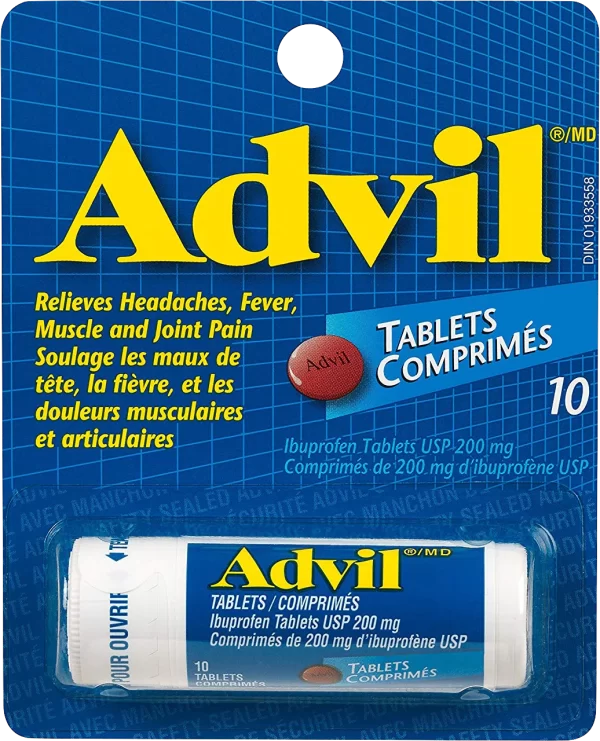 Advil Tablets Ibuprofen Tablets USP 200mg 10 Ct - HTH004