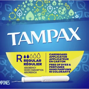 Tampax Cardboard Applicator Regular Tampons Unscented 10ct - HTH008