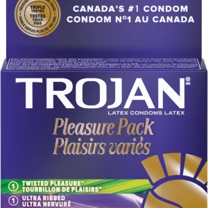 Trojan Pleasure Pack Lubricated Latex Condoms 3ct - HTH009