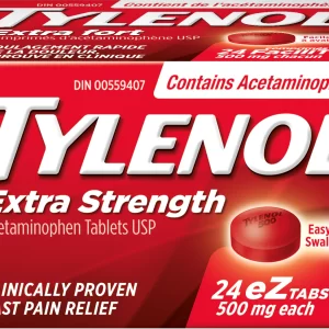 Tylenol Extra Strength Caplets Acetaminophen USP 500mg 24ct - HTH011