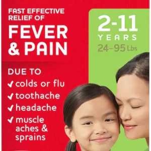 Children's Tylenol Fever & Pain Acetaminophen Susp. Banana berry 100 ml - HTH012