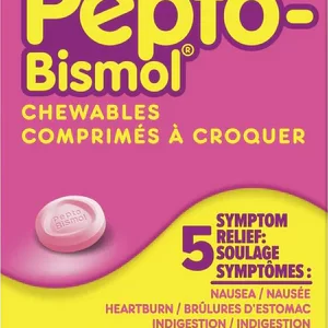 Pepto Bismol Bismuth Subsalicylate Chewable Tablets 12ct - HTH017