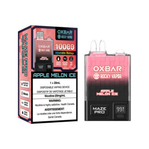 Oxbar - Rocky Vapor - 10000 Puffs - Apple Melon Ice - Pack of 5