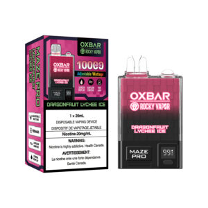 Oxbar - Rocky Vapor - 10000 Puffs - Dragonfruit Lychee Ice - Pack of 5