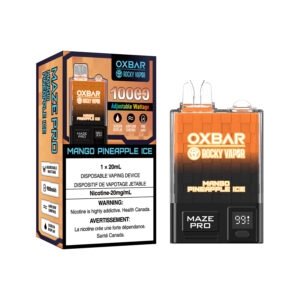 Oxbar - Rocky Vapor - 10000 Puffs - Mango Pineapple Ice - Pack of 5