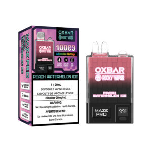 Oxbar - Rocky Vapor - 10000 Puffs - Peach Watermelon Ice - Pack of 5