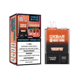 Oxbar - Rocky Vapor - 10000 Puffs - Raspberry Mango Ice - Pack of 5