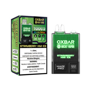 Oxbar - Rocky Vapor - 10000 Puffs - Strawberry Kiwi Ice - Pack of 5