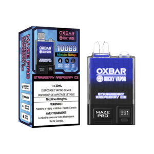 Oxbar - Rocky Vapor - 10000 Puffs - Strawberry Raspberry Ice - Pack of 5