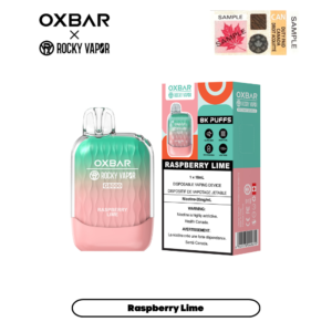 Oxbar - Rocky Vapor - G8000- 8000 Puffs - Raspberry Lime - Pack of 5