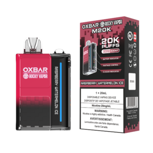 Oxbar - Rocky Vapor - M20K- 20000 Puffs - Raspberry Watermelon Ice- Pack of 5