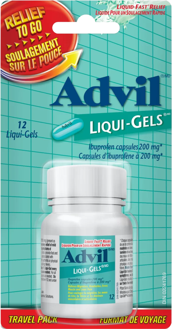 Advil Liqui-Gels Ibuprofen Capsules 200mg 12ct - HTH033